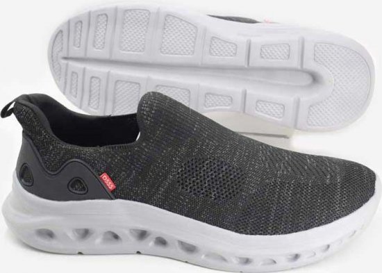 D555 Blyth 1 Kingsize Hands Free Shoes With Knitted Top Black - Herenschoenen 40-52 - 