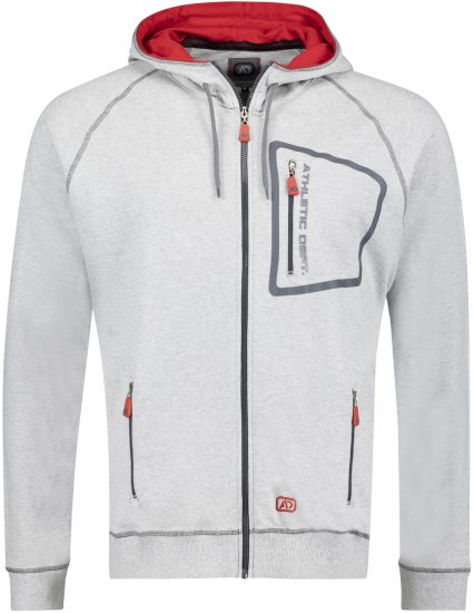 Adamo Michael Hoodie with Zipper Grey - Sweaters & hoodies - Sweaters & Hoodies Grote Maten Heren