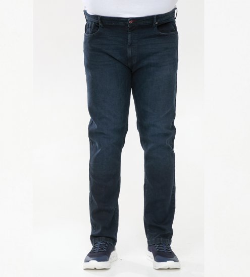 D555 Daniel Tapered Fit Stretch Jeans Blue/Black Wash - Jeans & broeken - Jeans & Broeken Grote Maten Heren