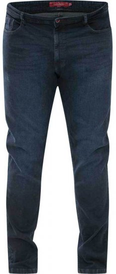 D555 Daniel Tapered Fit Stretch Jeans Blue/Black Wash - Jeans & Broeken - Jeans & Broeken Grote Maten Heren