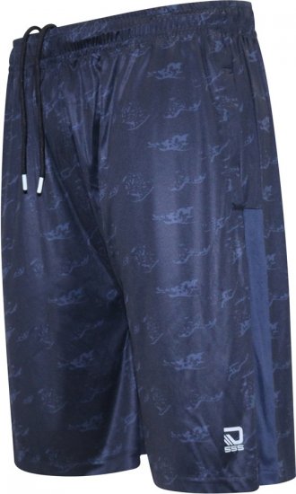 D555 Woking Dry Wear Fully Elasticated Polyester Shorts Navy - Sportkleding & outdoor - Grote Maten Sportkleding Heren