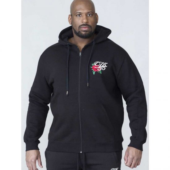 D555 Verlin Couture Full Zip Hoodie Black - Sweaters & hoodies - Sweaters & Hoodies Grote Maten Heren