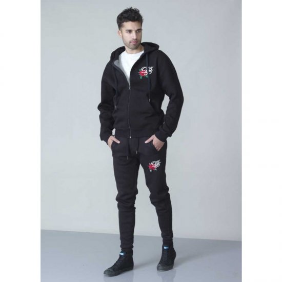 D555 Verlin Couture Full Zip Hoodie Black - Sweaters & hoodies - Sweaters & Hoodies Grote Maten Heren