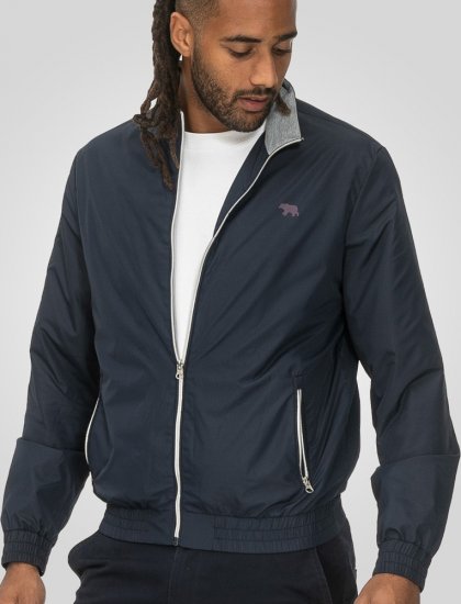 D555 Ealing Lightweight Zip Through Jacket With Zip Pockets Navy - Jassen - Grote Maten Herenjassen