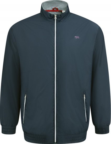 D555 Ealing Lightweight Zip Through Jacket With Zip Pockets Navy - Jassen - Grote Maten Herenjassen
