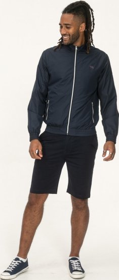 D555 Ealing Lightweight Zip Through Jacket With Zip Pockets Navy - Jassen - Grote Maten Herenjassen