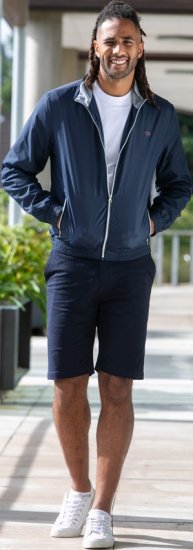 D555 Ealing Lightweight Zip Through Jacket With Zip Pockets Navy - Jassen - Grote Maten Herenjassen