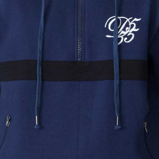 D555 Sergio Half Zip Hoodie Navy - Sweaters & hoodies - Sweaters & Hoodies Grote Maten Heren