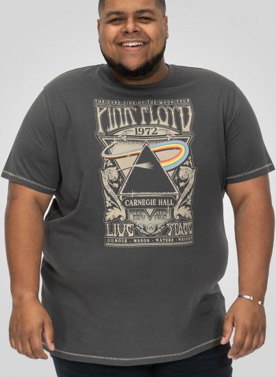 D555 HANLEY Official Pink Floyd Crew Neck T-Shirt Dark Grey TALL SIZES - HERENKLEDING MT-6XLT - Tall Kleding Heren