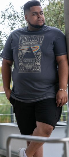 D555 HANLEY Official Pink Floyd Crew Neck T-Shirt Dark Grey TALL SIZES - HERENKLEDING MT-6XLT - Tall Kleding Heren
