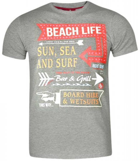 D555 Kennedy T-shirt Khaki Marl - T-shirts - Grote Maten T-shirts Heren