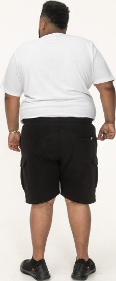 D555 Wigan 2 Elasticated Waist Fleece Cargo Shorts Black - Joggingbroeken & shorts - Joggingbroeken & Shorts Heren Grote Maten