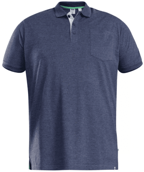 D555 Grant Polo Shirt Denim Blue - Polo shirts - Grote Maten Poloshirts Heren