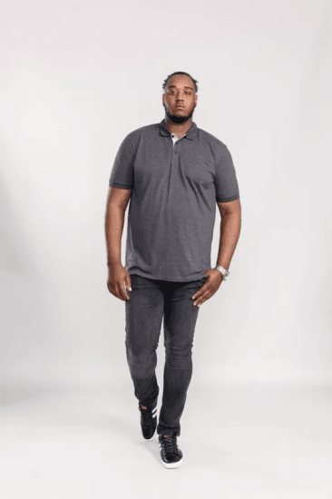 D555 Grant Polo Shirt Charcoal - Polo shirts - Grote Maten Poloshirts Heren