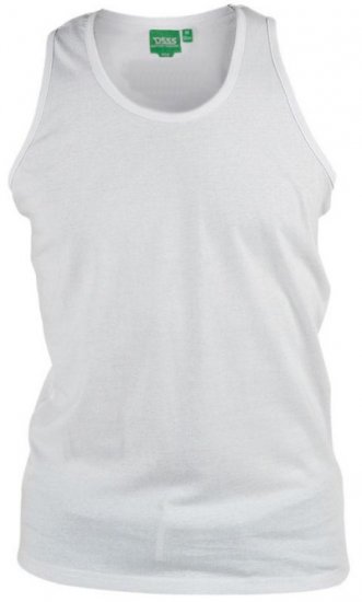 D555 Fabio Tanktop White - T-shirts - Grote Maten T-shirts Heren
