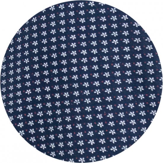 D555 Coventry AOP Polo Shirt Jacquard Collar & Ribbed Cuffs Navy - Polo shirts - Grote Maten Poloshirts Heren