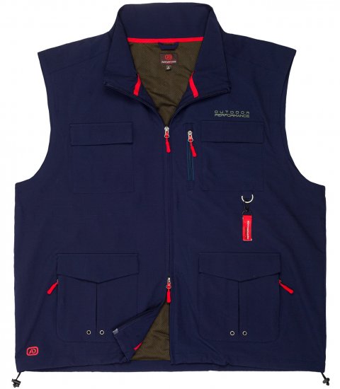 Adamo Tommy Outdoor Vest Navy - Sportkleding & outdoor - Grote Maten Sportkleding Heren