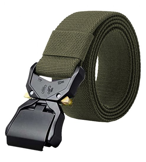 D555 Dale Tactical Stretch Webbing Belt with Heavy Duty Quick Release Buckle Khaki - Riemen - Grote Maten Heren Riemen
