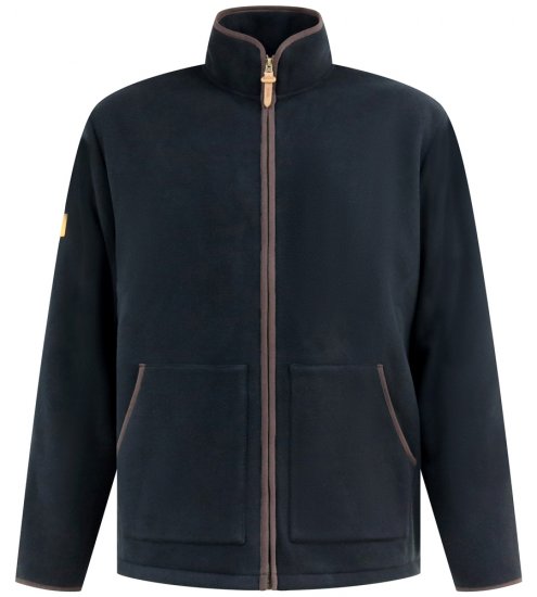 D555 Louth Micro Fleece Jacket with Sherpa Lining Black - Jassen - Grote Maten Herenjassen