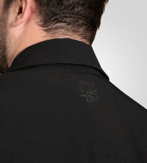 D555 Wimbledon Couture Stretch Jacket with Zipper Black - Jassen - Grote Maten Herenjassen