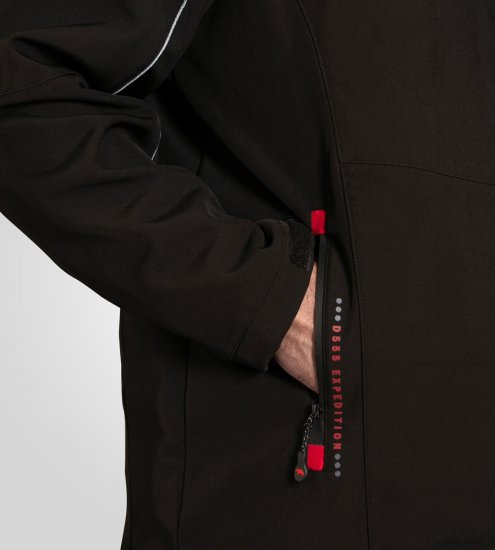 D555 Fretwell Padded Softshell Jacket with Detachable Hood Black - Jassen - Grote Maten Herenjassen