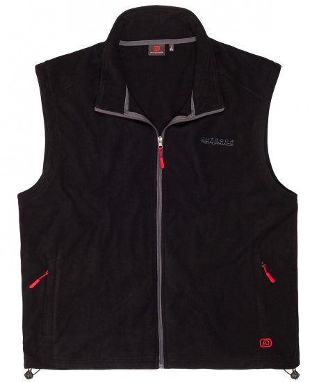 Adamo Montreal Fleece Vest Black - Sportkleding & outdoor - Grote Maten Sportkleding Heren