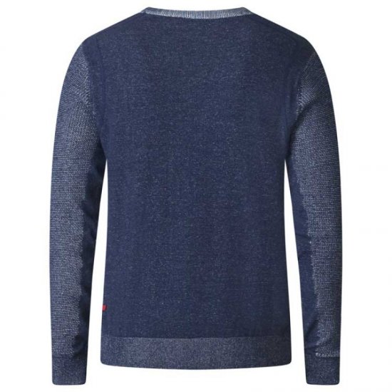 D555 Bryson Crewneck Sweater with Pocket Navy - Sweaters & hoodies - Sweaters & Hoodies Grote Maten Heren