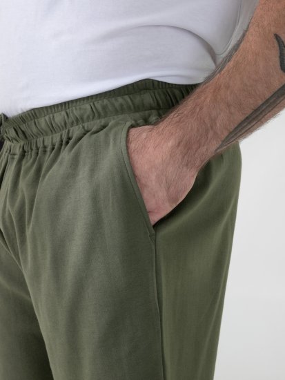 D555 Mitchell 1 Stretch Shorts met Elastische Taille Khaki - Joggingbroeken & shorts - Joggingbroeken & Shorts Heren Grote Maten