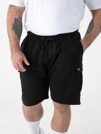 D555 Robinson 1 Fleece Cargo Shorts met Elastische Taille Zwart - Joggingbroeken & shorts - Joggingbroeken & Shorts Heren Grote Maten