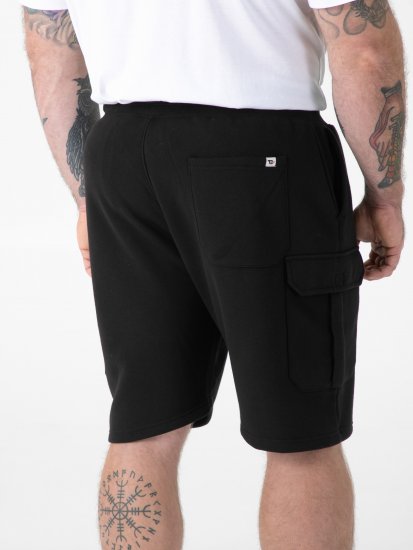 D555 Robinson 1 Fleece Cargo Shorts met Elastische Taille Zwart - Joggingbroeken & shorts - Joggingbroeken & Shorts Heren Grote Maten