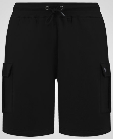 D555 Robinson 1 Fleece Cargo Shorts met Elastische Taille Zwart - Joggingbroeken & shorts - Joggingbroeken & Shorts Heren Grote Maten
