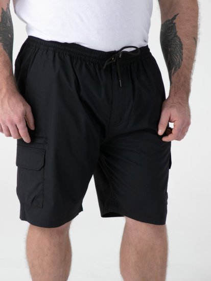D555 Thomas Stretch Shorts met Elastische Taille Zwart - Korte broeken - Grote Maten Korte Broeken Heren