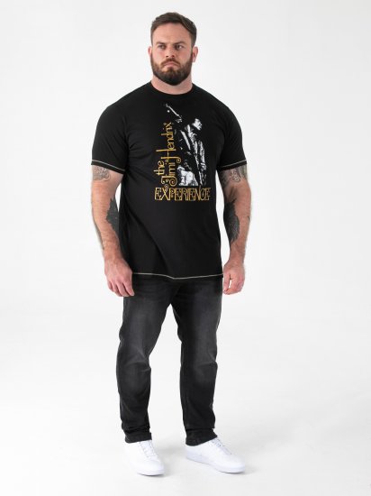 D555 Stokes Official Jimi Hendrix Experience T-shirt met Print - T-shirts - Grote Maten T-shirts Heren