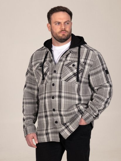 D555 Hayes Overshirt Grijs - Overhemden - Overhemden Grote Maten Heren