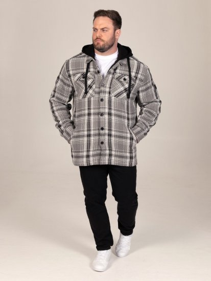 D555 Hayes Overshirt Grijs - Overhemden - Overhemden Grote Maten Heren