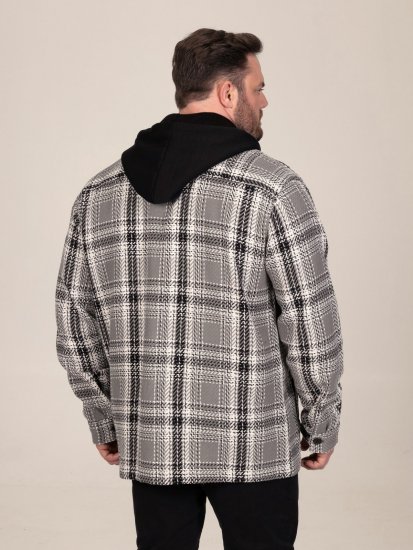 D555 Hayes Overshirt Grijs - Overhemden - Overhemden Grote Maten Heren