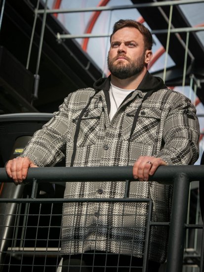 D555 Hayes Overshirt Grijs - Overhemden - Overhemden Grote Maten Heren