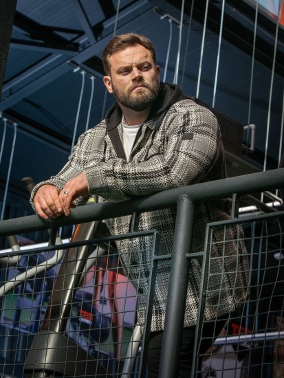D555 Hayes Overshirt Grijs - Overhemden - Overhemden Grote Maten Heren