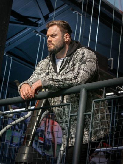D555 Hayes Overshirt Grijs - Overhemden - Overhemden Grote Maten Heren