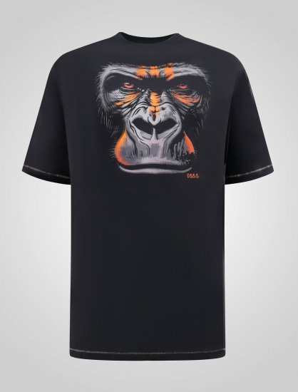 D555 Perkins Bedrukt T-shirt Zwart - T-shirts - Grote Maten T-shirts Heren