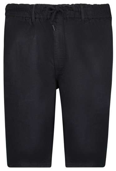 Adamo 199110 Spijkershort met elastische taille Zwart - Korte broeken - Grote Maten Korte Broeken Heren