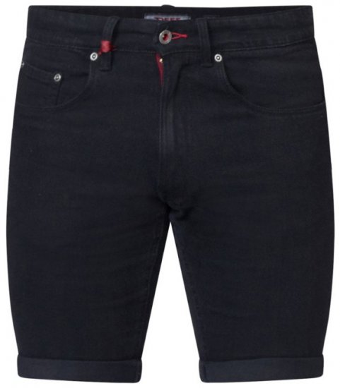 D555 Jude Stretch Denim Shorts Black - Korte broeken - Grote Maten Korte Broeken Heren