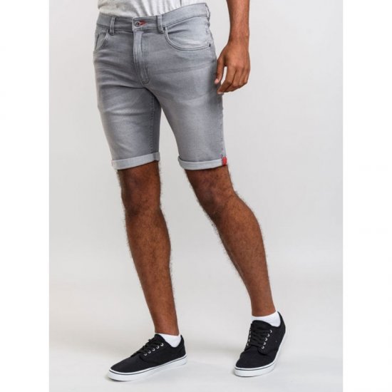 D555 Griffin Denim Shorts Grey - Korte broeken - Grote Maten Korte Broeken Heren