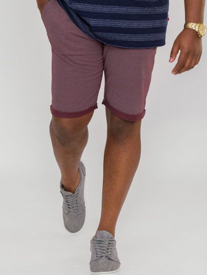 D555 Bandit Ao Micro Print Stretch Chino Shorts - Korte broeken - Grote Maten Korte Broeken Heren