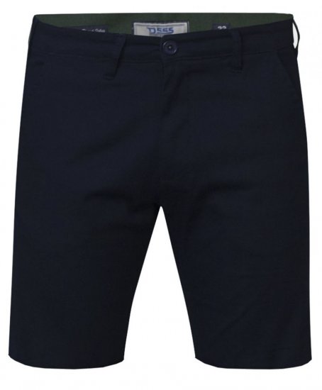 D555 Opala-1 Stretch Chino Shorts Navy - Korte broeken - Grote Maten Korte Broeken Heren