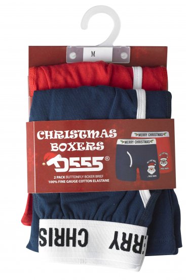 D555 Claus Christmas Boxers 2-pack - Ondergoed & zwem - Grote Maten Ondergoed Heren