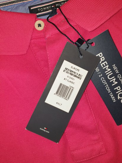 Tommy Hilfiger Classic Polo Dark Pink - Motleys gekke apriluitverkoop - 