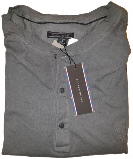 Tommy Hilfiger Long Sleeve Henley Grey - Motleys gekke apriluitverkoop - 