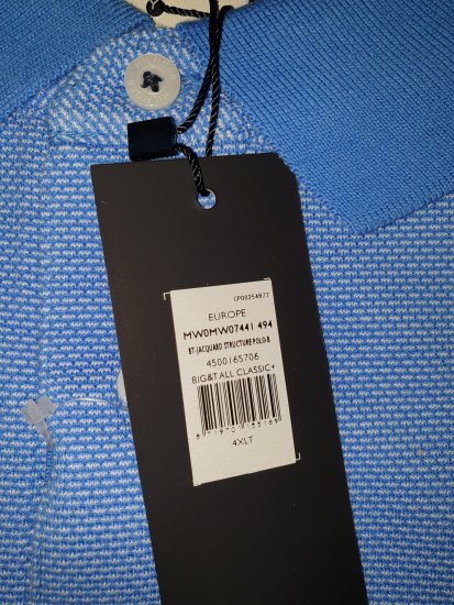 Tommy Hilfiger Jacquard Structure Polo Blue - Motleys gekke apriluitverkoop - 