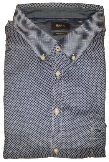 Brax 560-7 Blue Dot Shirt - Motleys gekke apriluitverkoop - 